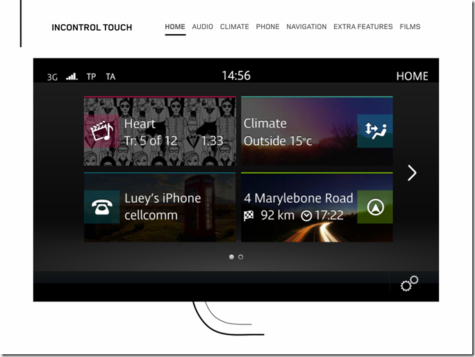 Land Rover InControl Touch demo app for the iPad
