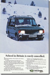 School in Britain is rarely cancelled.