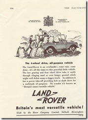 The Land-Rover is an overlander.
