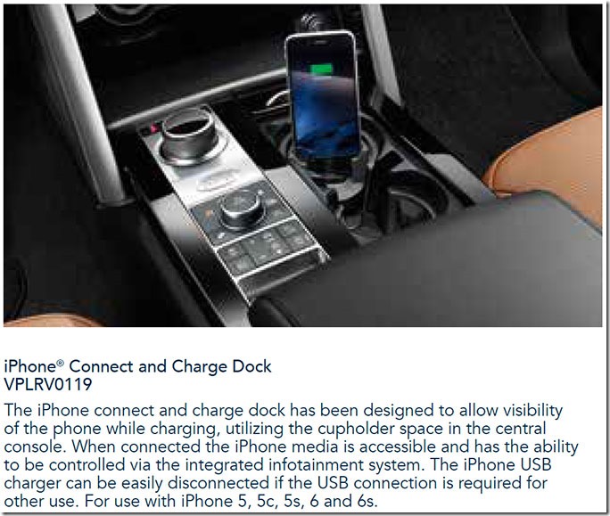 This is new, right? Official Land Rover iPhone Connect and Charge Dock