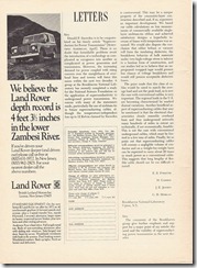 We believe the Land Rover depth record...