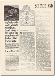 We believe the world altitude record...