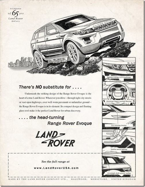 Print Ad Range Rover Land Rover celebrating it’s 65th birthday with a series of retro print ...